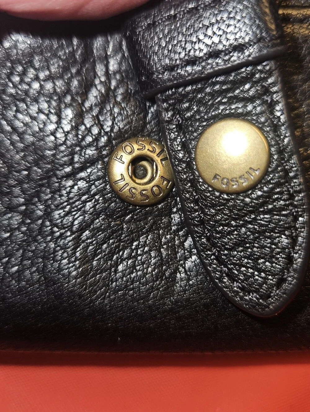Fossil Logan RFID Mini Multifunction Wallet Zip Around & Snap Closure E.U.C.